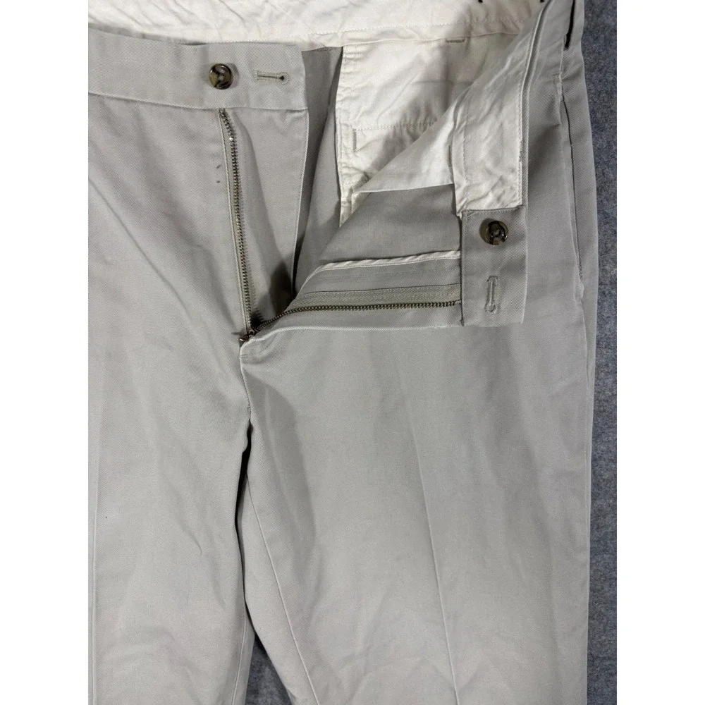 Brooks Brothers Advantage Chino Clark Pants Beige Men's‎ W36 L30 Cotton - Picture 3 of 13